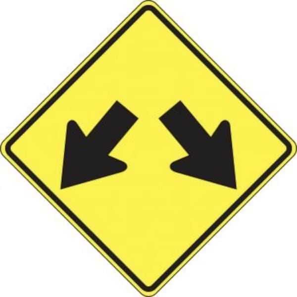 Accuform LANE GUIDANCE SIGN DOUBLE ARROW 24 in X FRW736DP - main